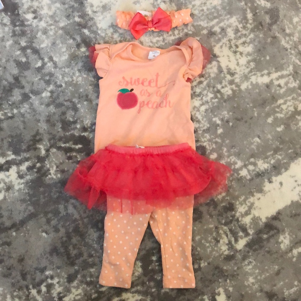 Sweet as a peach baby girl outfit